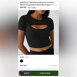 HALARA Black Crop Top